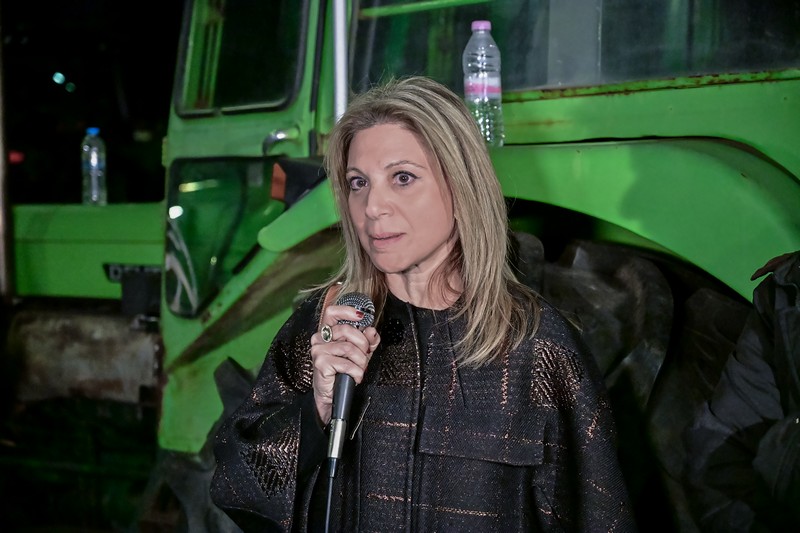 Woman with a microphone